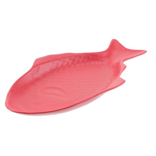 Hemobllo Plato De Cerámica Forma De Pez Rojo Creativo Bandeja Multifuncional Para Servir Cenas Almacenamiento y Decoración Hogar y Restaurante