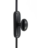 SIGNATURE IRONMONGERY Classic Oval Knob Door Iron Cremone Bolt 9 feet | Matt-Black Powder Coated, Classic Style Cremone Bolt Door Hardware | Elegance & Modern Design Home Decor with Durability