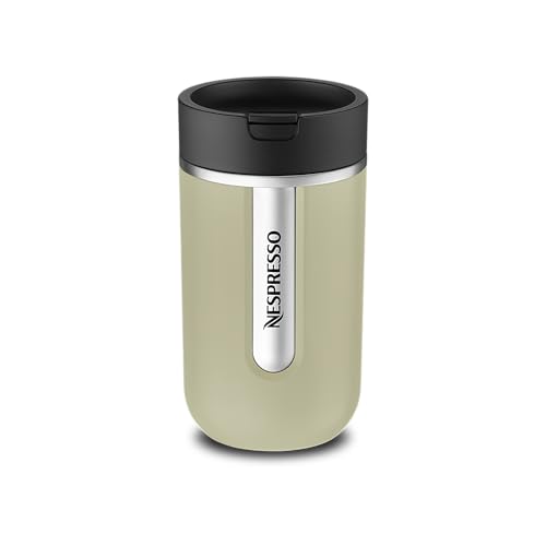 Nespresso Travel Mug Small Sage Green 300ml | Thermobecher Kalt & Warm für Kaffee, Tee, Matcha etc. | Auslaufsicher, spülmaschinenfest | Kaffeebecher to go mit Deckel | Edelstahl Becher
