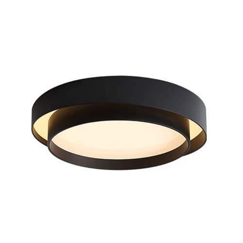 EDSARS Creative Double-layer Wrought Iron Ceiling Lamp, 3000K-6000K Dimming Ceiling Lamp, LED Flush Mount Ceiling Light, Acrylic Lampshade Flat Lamp, Close To Ceiling Light Fixtures