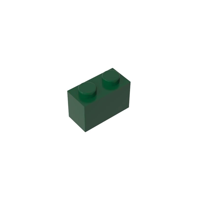 3004 Basic Bricks Brick 1x2 50 Pieces GDS-532 Compatible with Lego Building Blocks Color:Dark Green