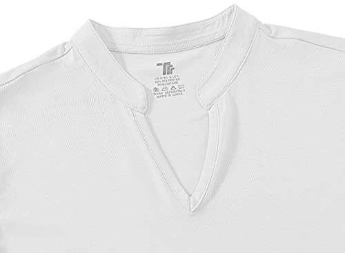 Image of BGOWATU Women's Golf Polo T-Shirts Sleeveless V Neck Collarless Tennis Shirts UV Protection Quick Dry Lightweight