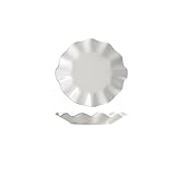 Plato llano de cerámica con forma de hoja de loto, aperitivo de estilo occidental, creativo, para el hogar, frutas, cocina, irregular, blanco, puro, postre, vajilla, apilable, platos llanos