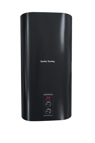 Quality Heating Calentador de agua eléctrico dual - 50 litros, 2000Watt, con control digital, incluye válvula de seguridad, energía económica