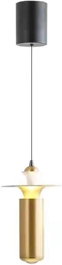 Lampe suspendue dorée milieu du siècle HJLJKG, luminaire de chevet minimaliste