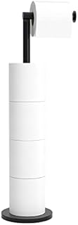 Folding Toilet Paper Roll Holder, Freestanding Toilet Roll Holder, Stainless Steel Paper Storage Holds 5 Paper Rolls, Modern Rust Proof Pedestal Toilet Paper Stand