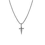 Teemotutu Kurapika's Chain Necklace Anime Inspired Jewelry Judgment Chain Pendant for Anime Fans (H-X-H Black)