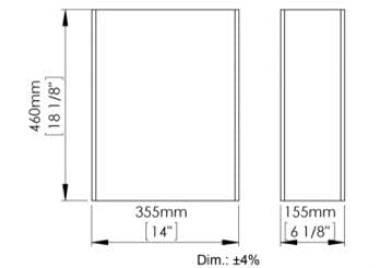 Pattumiera Rettangolare In Acciaio Inox 25L | Cestino Per Rifiuti Con Montaggio A Parete - Foto 4