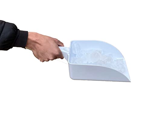 Grande pelle à glace en plastique idéale pour les machines à glace, les seaux à glace dans les cuisines ou pour la nourriture des animaux (1 pelle)