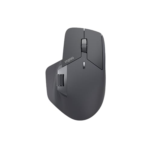 Rapoo I Souris sans Fil MT760LW, Souris Optique avec Adaptateur, 4000 dpi, 2,4 GHz, Batterie Rechargeable, Noir