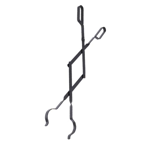 PRETYZOOM Faltbare Metallkaminzange Für Brennholz Tragbar Für Innenbereich Und Camping Einfaches Holzgreifen Und Sichere Bedienung