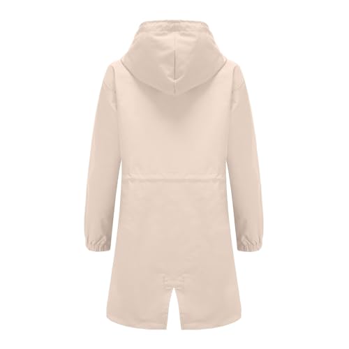 Chaqueta softshell monocolor mujer estilo trinchera con capucha 6
