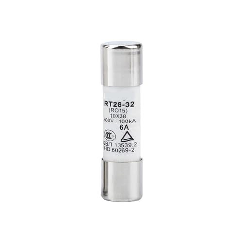 Fusible de tapa cilíndrica RT28-32 6A modelo RO15 para protección eléctrica 1
