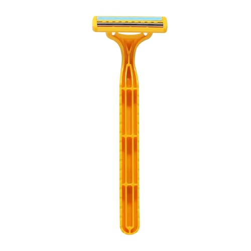 Image of DORCO TG710 Yellow Disposable Razors for Men, Pack of 24 | Long Handle for Comfortable Grip | Lubricating Strip for Smooth Glide | Easy to Use & Carry | Disposable Shaving Razor