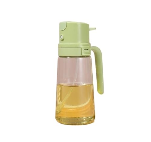 CVdrtyED Moderna Aceitera Antigoteo Pulverizador De Aceite Dispensador 2 En 1 Tipo Empuje Adecuado For Cocinar Freidora Aire Hornear Rellenable Viaje(Grün)