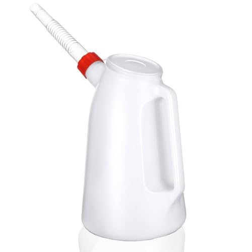 1 Pack 1.2 Quart/1.2L Oil Measuring Container Automotive, Engine Oil Measuring Container, Oil Jug Automotive with Lid for Water, Gasoline, Coolant, Transmission, Engine Oil