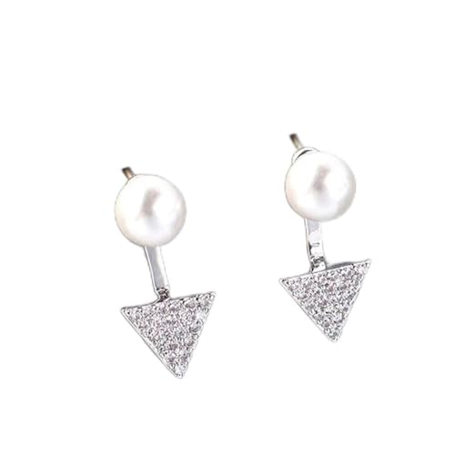 Boucles d'oreilles anti-allergie S925 triangle et zircon