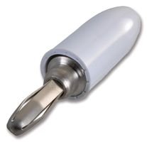 Johnson - Cinch Connectivity Banana Plug, 15A, Solderless, White - 108-0301-001