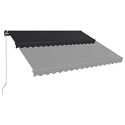 Auvent rétractable manuel 450x300 cm polyester revêtement PU - 4