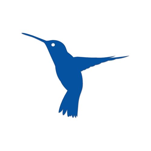 Hummingbird Sticker Decal Die Cut - Blue - 2' x 1.58'