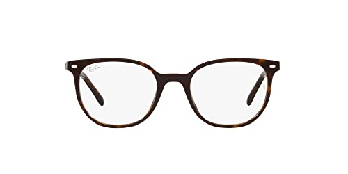 Ray-Ban Unisex RX5397 Elliot Round Prescription Eyewear Frames, Havana/Demo Lens, 50 mm