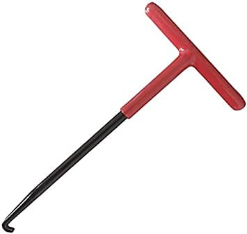 Motorcycle Exhaust Spring Hook Tool T-Handle Type with Rubber Coating,red,16x8.3x1.8 cm