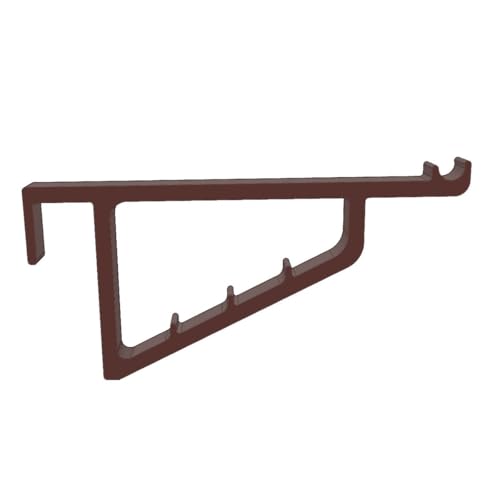 kj-vertrieb Design Stabiler Fensterhaken für Deko - für Fensterdicke 17-20mm - Dekohaken mit Distanzhalter, Farbe:Braun, Anzahl:2 Stück