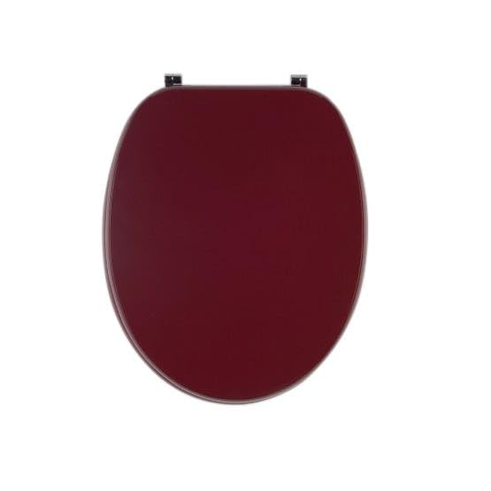 Kiamami Valentina - Abattant wc bordeaux mat en mdf compatibilité universelle