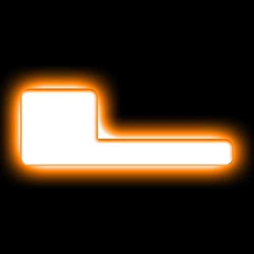 Image of ORACLE Lighting 3140-A-001 Single Universal Illuminated Amber LED Letter L with Matte White Finish Letter Badge - Sleek Design - Customized High-End Appearance