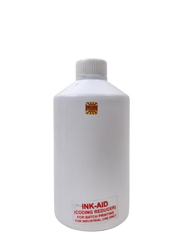 Image of SMART PACK Ink-AID for Coding Reducer of Batch Printing | Use Only Industrial Side | Solvent for Coding Machine Ink | Batch Printer Ink thinner | Batch Coding Ink Solution | Pack of 1