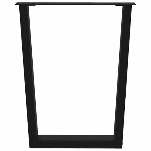 Pieds de table réglables acier noir 70cm lot 3 pièces remplacement meuble stable - 6