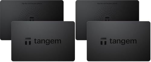Image of TANGEM Crypto Wallet Pack of 4 - Trusted Cold Storage Hardware Wallet for Bitcoin, Ethereum, NFTs & Altcoins - 100% Offline Crypto Cold Wallet