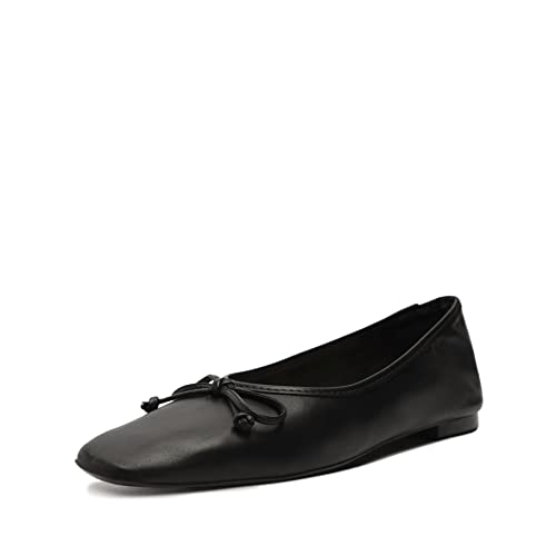 Image of SCHUTZ Women's Ballerina Arissa Bow Leather Flat