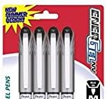 Miniatura 3 de Pentel EnerGel NV - Bolígrafo de tinta de gel 0028in punta de metal tinta negra paquete de 4 BL27BP4A