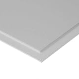 Weiße Polystyrol-Platte, 150x300x0,75 mm, 2 Stück.
