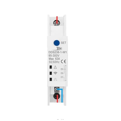 Compteur d'énergie bidirectionnel rail DIN 63A avec programmateur et relais de tension