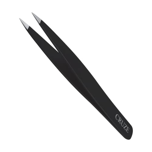 Cruze Tweezers Set (4-Piece) – Precision Tweezers For Facial Hair Women And Men – Eyebrow Tweezers Slanted And Pointed Tip For Ingrown Hair. #TOP5