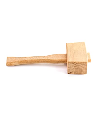 QWORK Beech Wood Carpenter Mallet