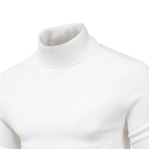 Maiyifu-GJ 2 Pack Men's Turtleneck Sweaters Casual Slim Knitted Pullover Sweater Lightweight Ribbed Long Sleeve Thermal Tops2