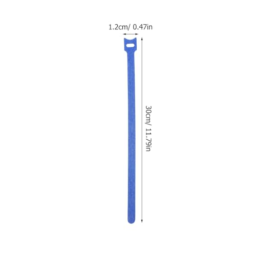 Uonlytech 100 piezas de correas reutilizables para cables con cierre de gancho y bucle azul autoadhesivas para organización de cables en escritorio y aparatos miniatura 2
