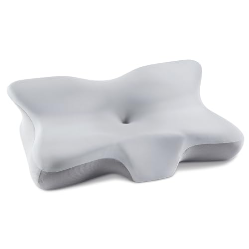 DONAMA Almohada cervical para cuello y hombros, almohada de espuma viscoelástica de contorno, almohada ergonómica de apoyo para el cuello