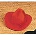 Miniature Red Flocked Cowboy Hats with Rope Trim- Package of 12 by Darice