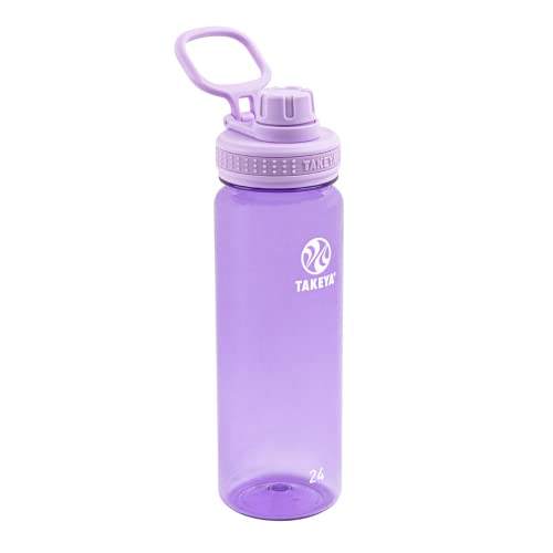Takeya Tritan Sport Water Bottle with Spout Lid - BPA-Free & Dishwasher-Safe Water Bottle - Reusable Bottle with Lid Handle - Simple Leak-Proof Water Bottle - 24 oz, Vivacity Purple