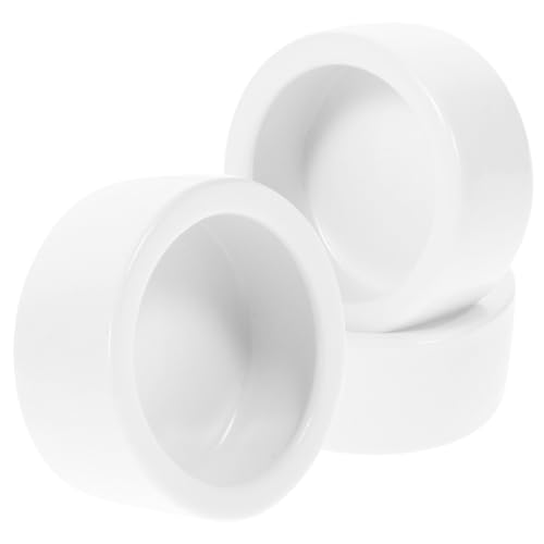 LIOOBO 3個製厚手爬虫類用給餌ボウル 給水器兼用 食事と飲み水に 平らな底で安定 アップ省スペース 滑らかな表面で清掃簡単 小型爬虫類やトカゲのエサ皿として使用可能