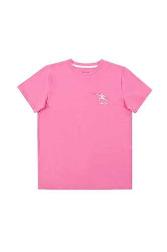 Image of KlothoMAIA Fencing Embroidered Design Graphic T-Shirt - Lovely Pink