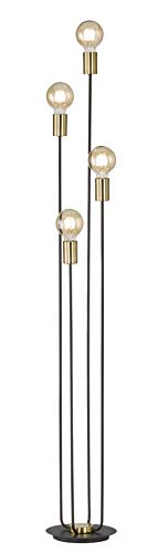 WOFI Lampe d'intérieur, salle de séjour, lampadaire, lampadaire, lampadaire, lampadaire, noir, verre élégant 240 W