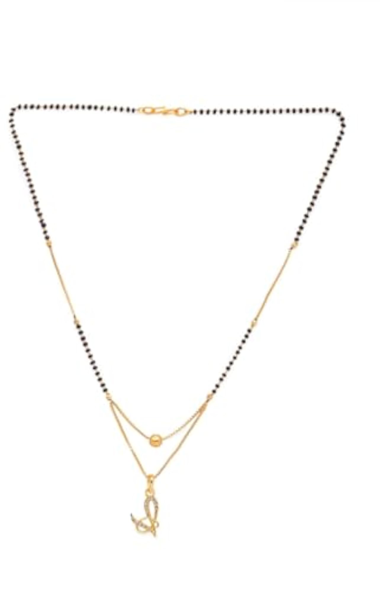 V Name Letter Diamond Attached Alphabet Pendant