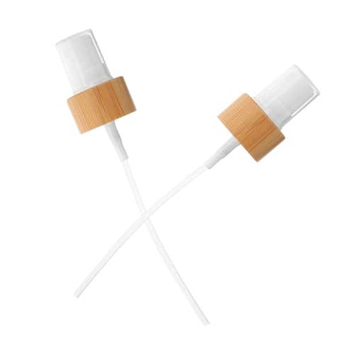 Didiseaon 2 Piezas Accesorios Para Botellas De Spray Rocío De Perfume Líquido Botella De Viaje De Perfume Tapas De Botellas Fragancia Cabezales Rociadores Para Botellas Boquilla Bambú Beige