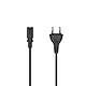 Hama Netzkabel 2 polig, Eurostecker, 1,5m (Doppelnut/C7, 2 Pin, Stromkabel, Netzkabel Eurostecker, Gerätekabel, Ersatzkabel, für Drucker, Netzteile, Fernseher, Radio, Kassettenrekorder etc.) schwarz