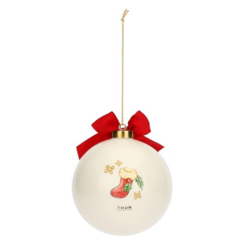 THUN, Special Edition Porcelain Christmas Bauble for Christmas Tree Gift Idea, Diameter 10 cm, Multi-coloured - Image 2